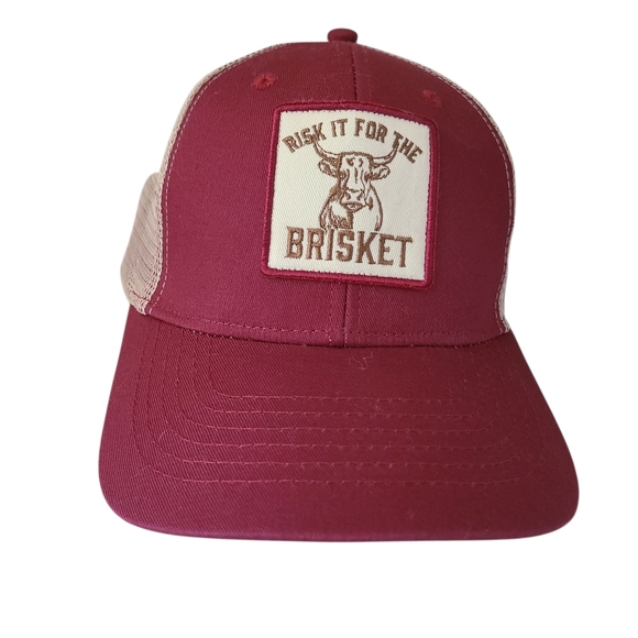 infinity headwear risk it for the brisket trucker hat - Picture 1 of 4